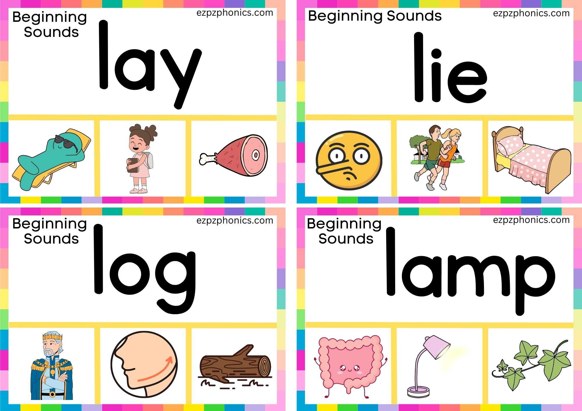 Letter L Read The Word And Clip The Correct Image Clip Card Group 1